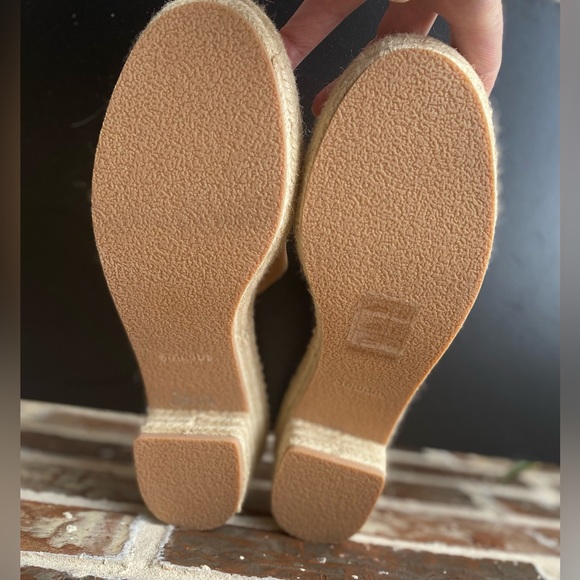 Soludos Laguna Camel Tan Leather Espadrille Heeled Mule Sandals Size 10 NWOT! - Picture 8 of 9